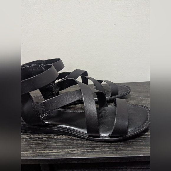Franco Sarto Black Strappy Sandals - Picture 2 of 4